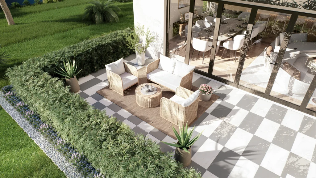 Antonia — Rear patio and outdoor living